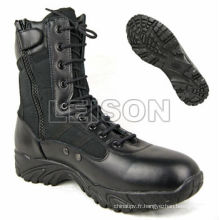 Bottes moto militaires bottes en cuir et nylon standard ISO professionnel fabricant